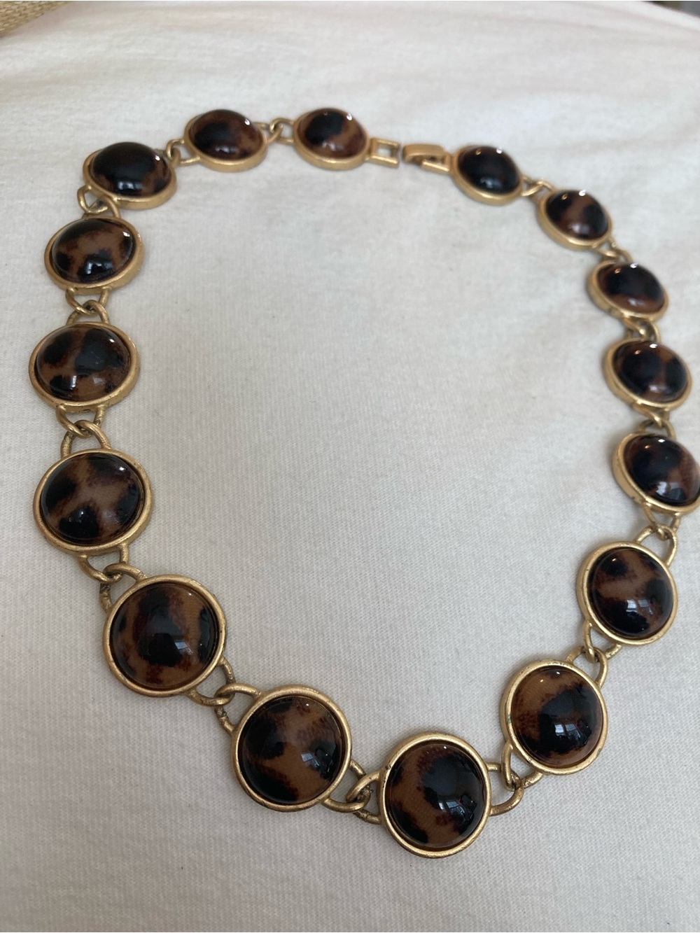 Wild Animal Spotted Print Cabochon Vintage Necklace - Picture 7 of 8